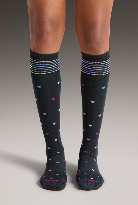 Calcetines de compresión anchos Sockwell Full Heart para mujer - 15-20 mmHg - Black - 2