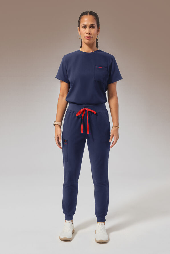 HYPOTHESIS (RED) BASE 6 JOGGER - Petite - Navy - 3