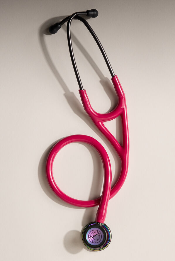 3M&trade; Littmann&reg; Cardiology IV&trade; Rainbow Finish Raspberry Tube Stethoscope - Raspberry - 1