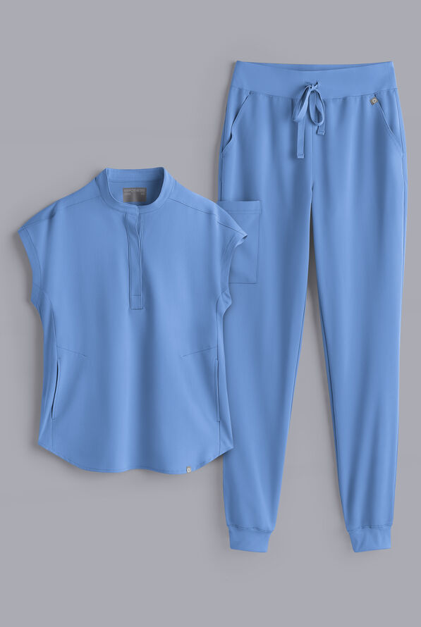 META O-S OVERSIZED Scrub Set - Ceil Blue - 1