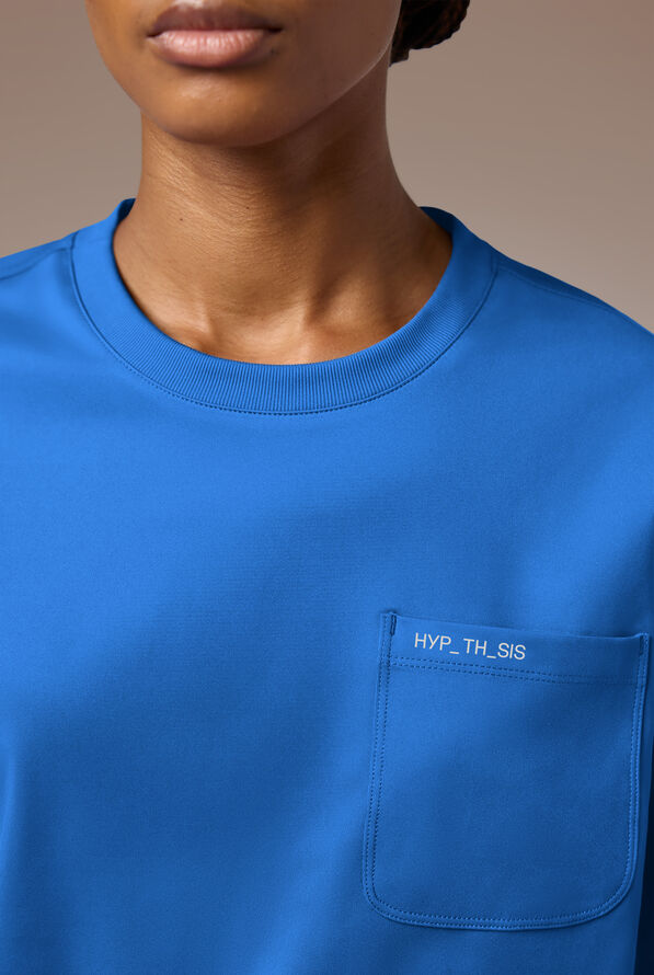 Hypothesis Omni Base Women's Knit Crew Neck Scrub Pullover - Royal - 3