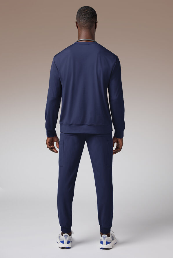 Hypothesis Omni Base Men's Knit Crew Neck Scrub Pullover - Navy - 5