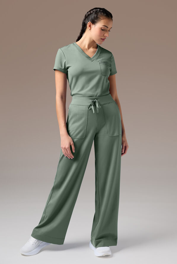 BETA K WIDE LEG PANT - Mineral - 2
