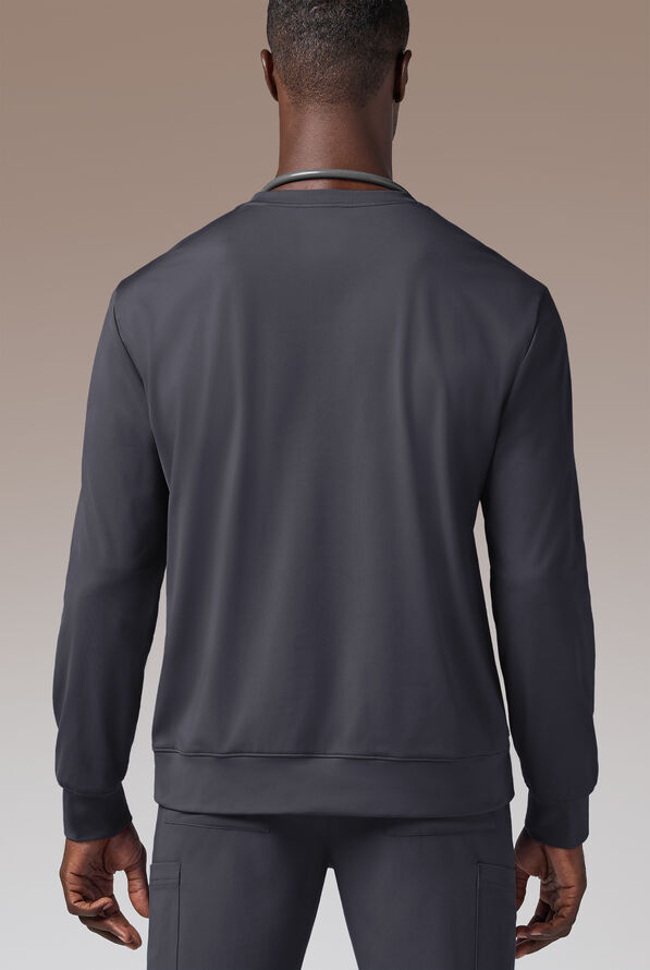 Hypothesis Omni Base Men's Knit Crew Neck Scrub Pullover - Pewter - 4