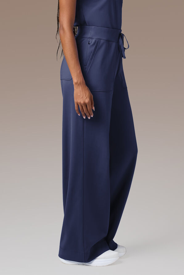 BETA K WIDE LEG PANT - Regular - Navy - 2