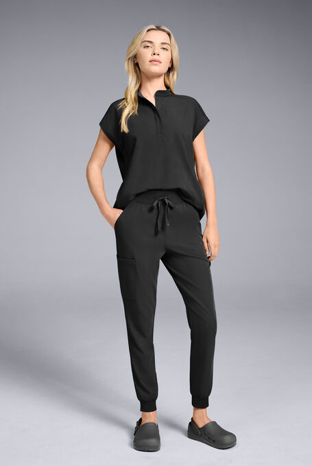 META O-S OVERSIZED Scrub Set - Jet Black - 2
