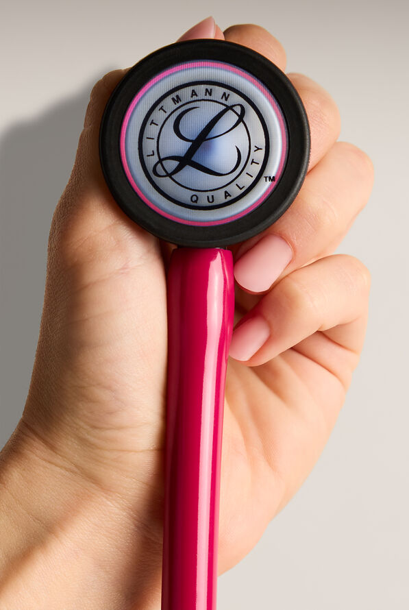 3M&trade; Littmann&reg; Cardiology IV&trade; Rainbow Finish Raspberry Tube Stethoscope - Raspberry - 2