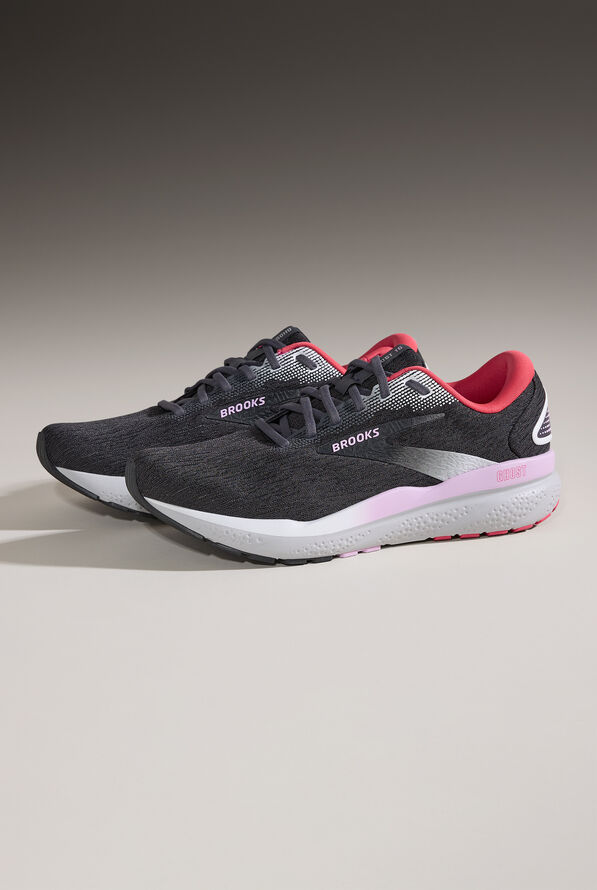 Brooks Women's Ghost 16 Black/Ebony/Raspberry Athletic Lace Up Nursing Shoes - null - 3