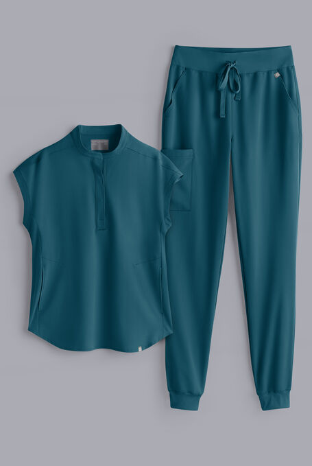 META O-S OVERSIZED Scrub Set - Caribbean Blue - 1
