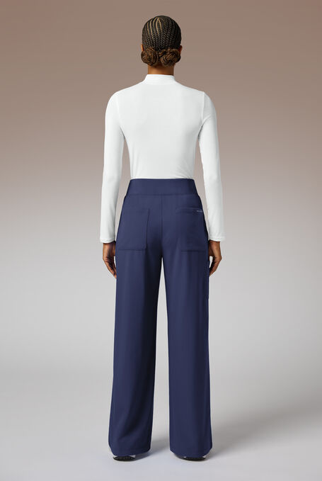 Y-Band Wide Leg Pant - Regular - Petite - Navy - 6