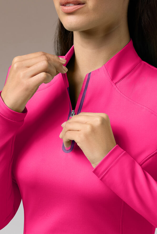 OMNI BASE K SHIRT - Reactive Pink/Eggplant - 4