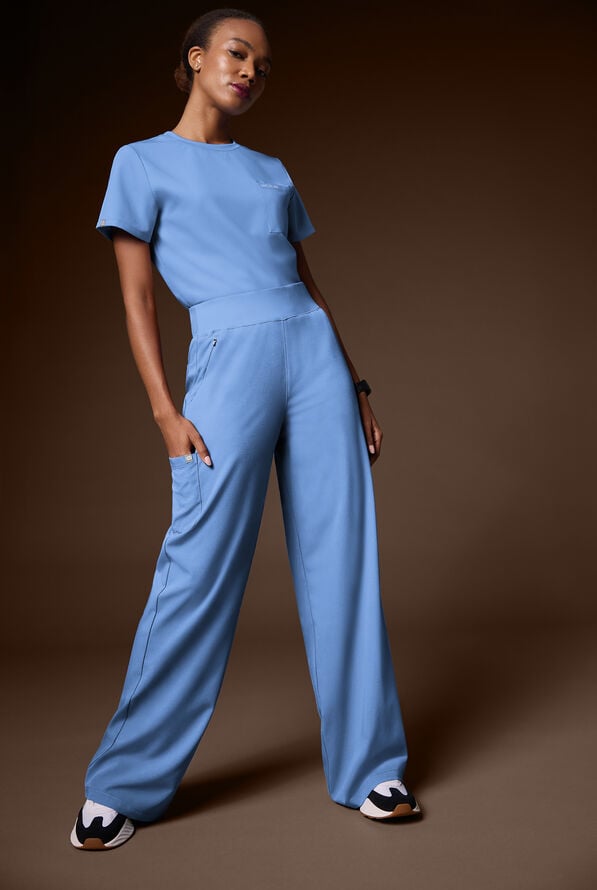 Y-Band Wide Leg Pant - Regular - Ceil Blue - 7