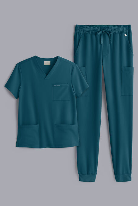 S-R SHIFT READY 4 SHIRT & 8 JOGGER - Caribbean Blue - 1