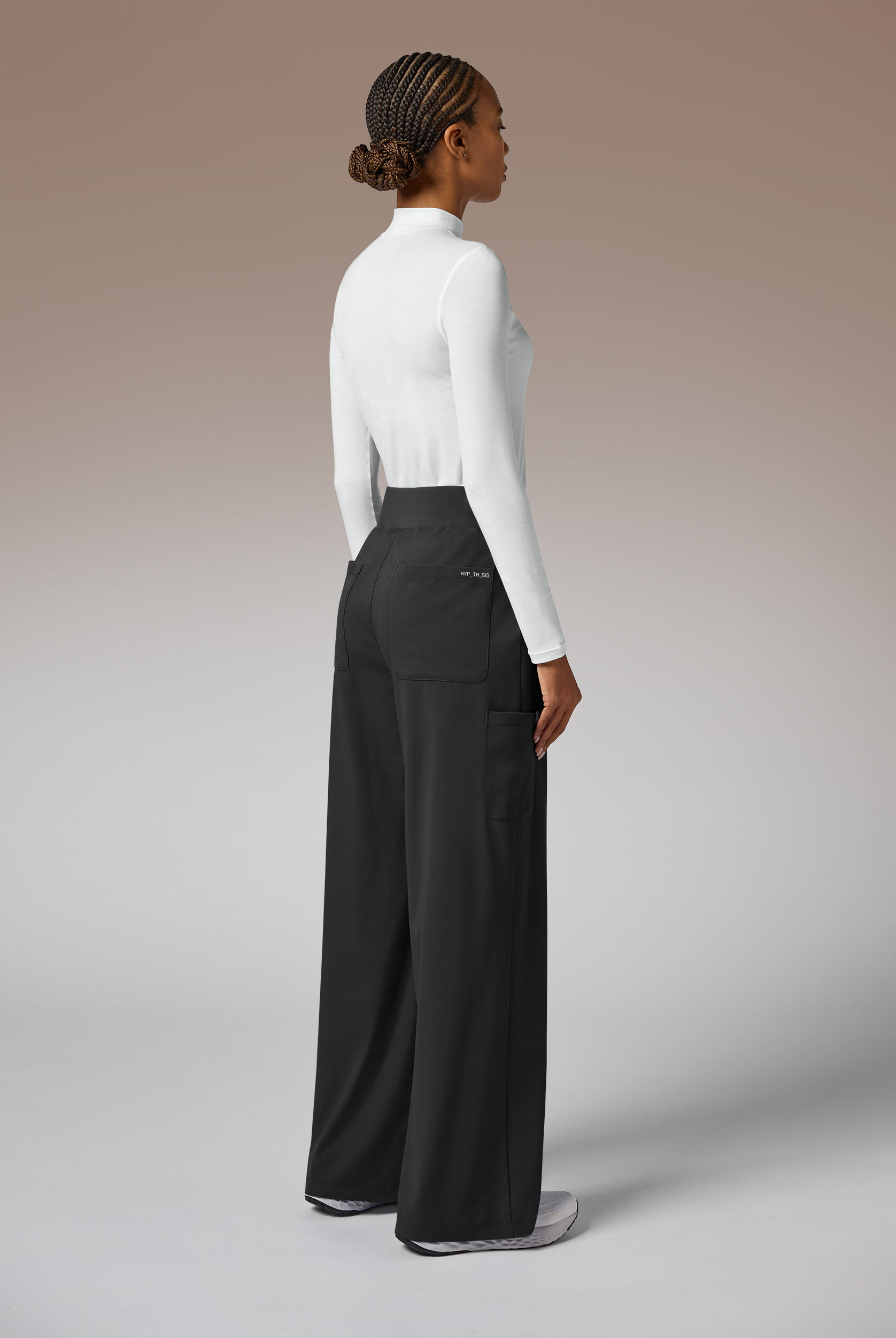 Hypothesis Women's 2-Pocket STRETCH Yoga Waistband Wide Leg Scrub