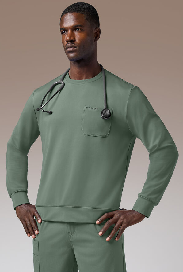 Hypothesis Omni Base Men's Knit Crew Neck Scrub Pullover - Mineral - 1