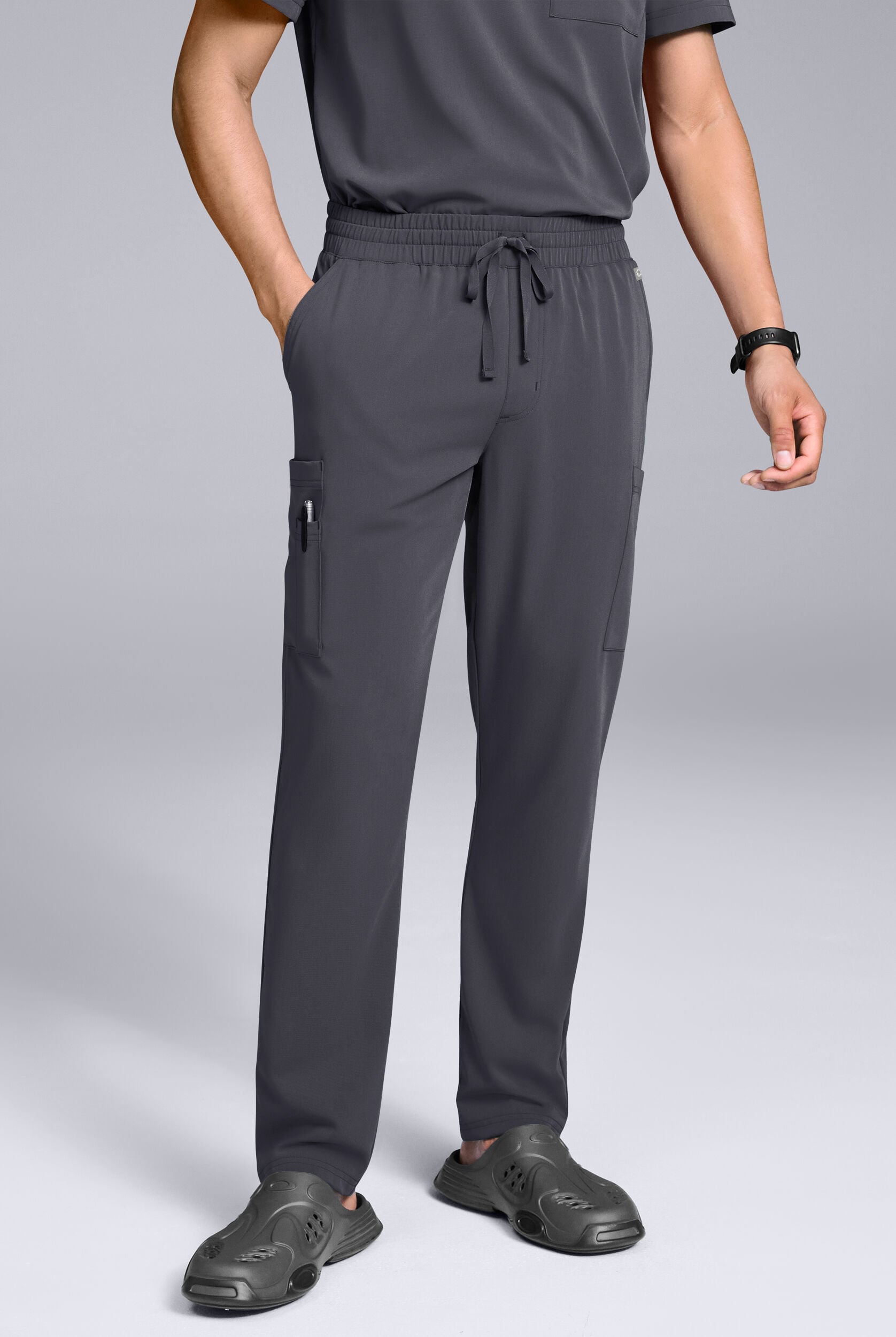 Hypothesis Classic Men's 8-Pocket Straight Cargo Leg Scrub Pants