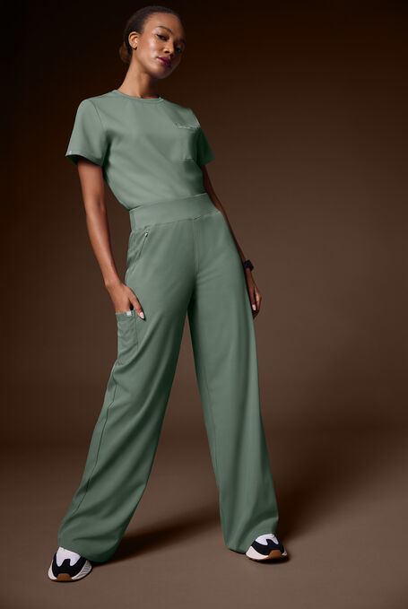 Y-Band Wide Leg Pant - Regular - Petite - Mineral - 7