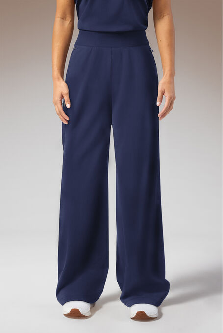 Y-Band Wide Leg Pant - Regular - Petite - Navy - 1