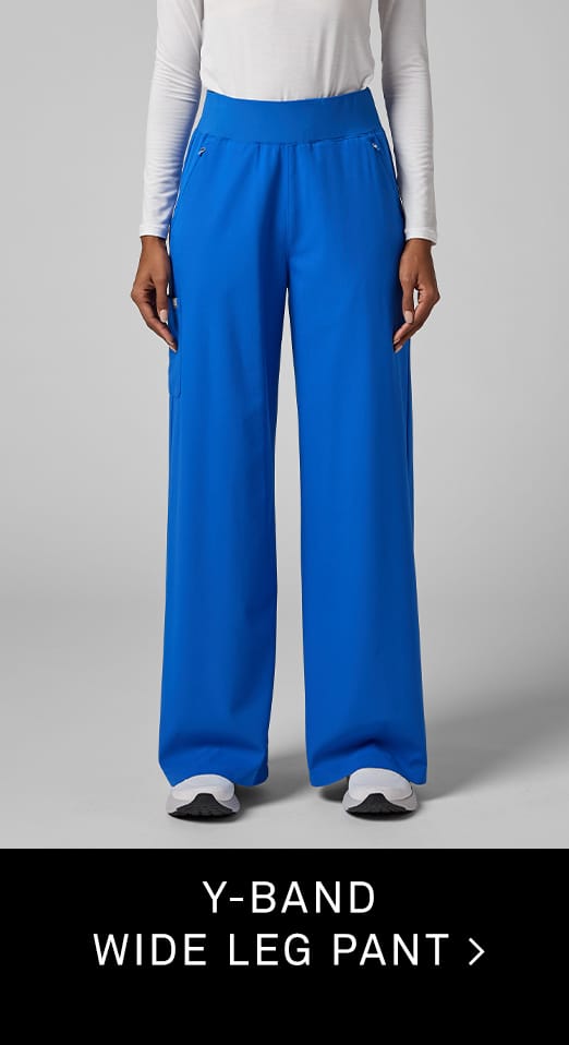 Y-Band Wide Leg Scrub Pant