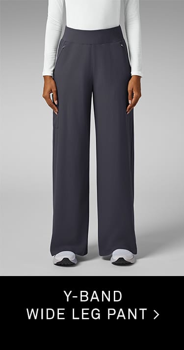 Y-Band Wide Leg Scrub Pant