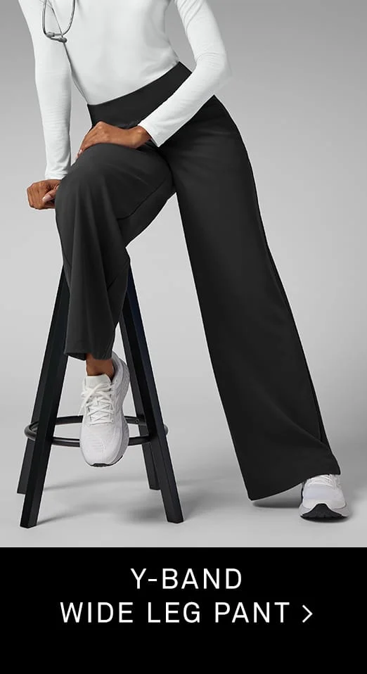 Y-Band Wide Leg Scrub Pant