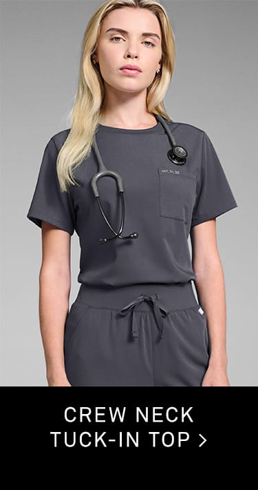 Crew Neck Tuck-In Scrub Top