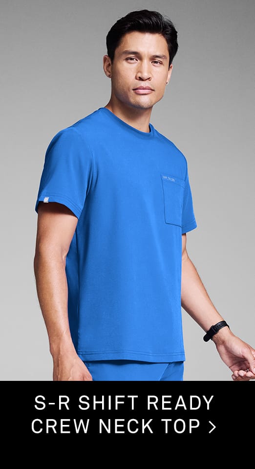S-R Shift Ready Crew Neck Scrub Top