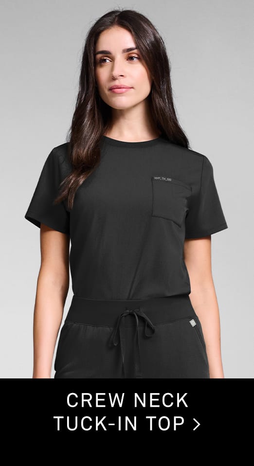 Crew Neck Tuck-In Scrub Top