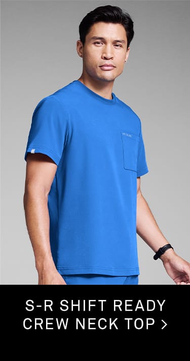 S-R Shift Ready Crew Neck Scrub Top