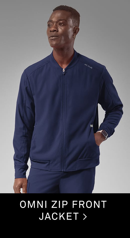 Omni Zip Front Scrub Jacket