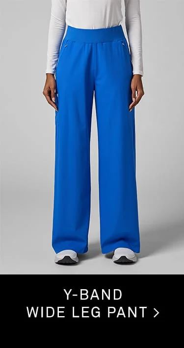 Y-Band Wide Leg Scrub Pant