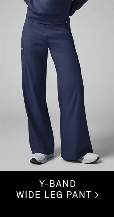 Y-Band Women&rsquo;s 6-Pocket Yoga Style Knit Waist Wide Leg Scrub Pants