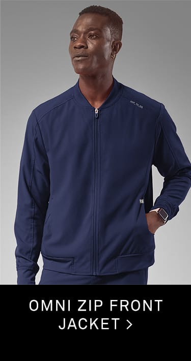 Omni Zip Front Scrub Jacket