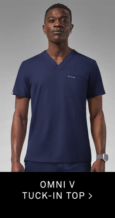 Omni V Shirt Men&rsquo;s Tuck In V-Neck Scrub Top