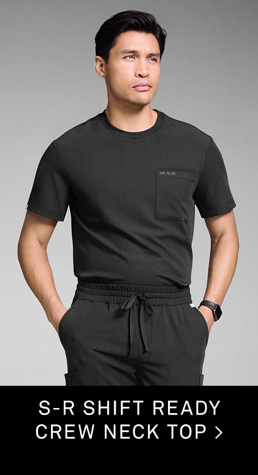S-R Shift Ready Crew Neck Scrub Top