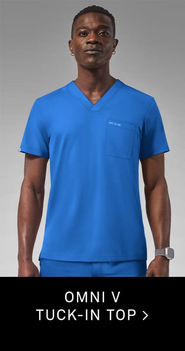 Omni V Shirt Men&rsquo;s Tuck In V-Neck Scrub Top