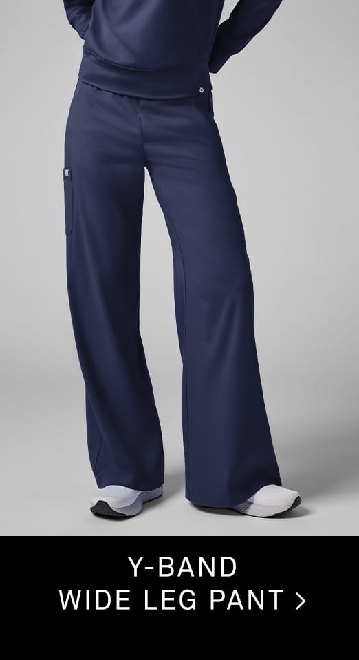 Y-Band Women&rsquo;s 6-Pocket Yoga Style Knit Waist Wide Leg Scrub Pants