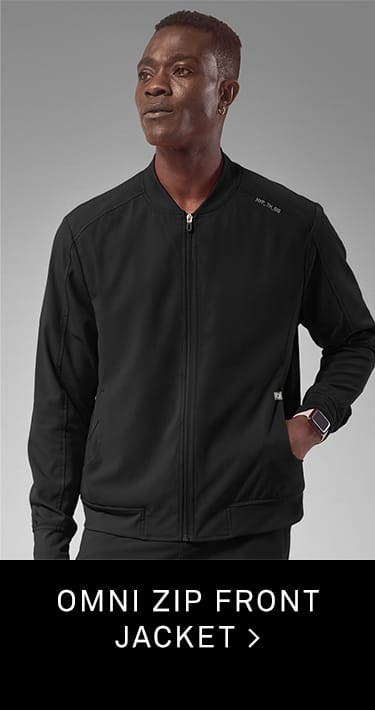 Omni Zip Front Scrub Jacket