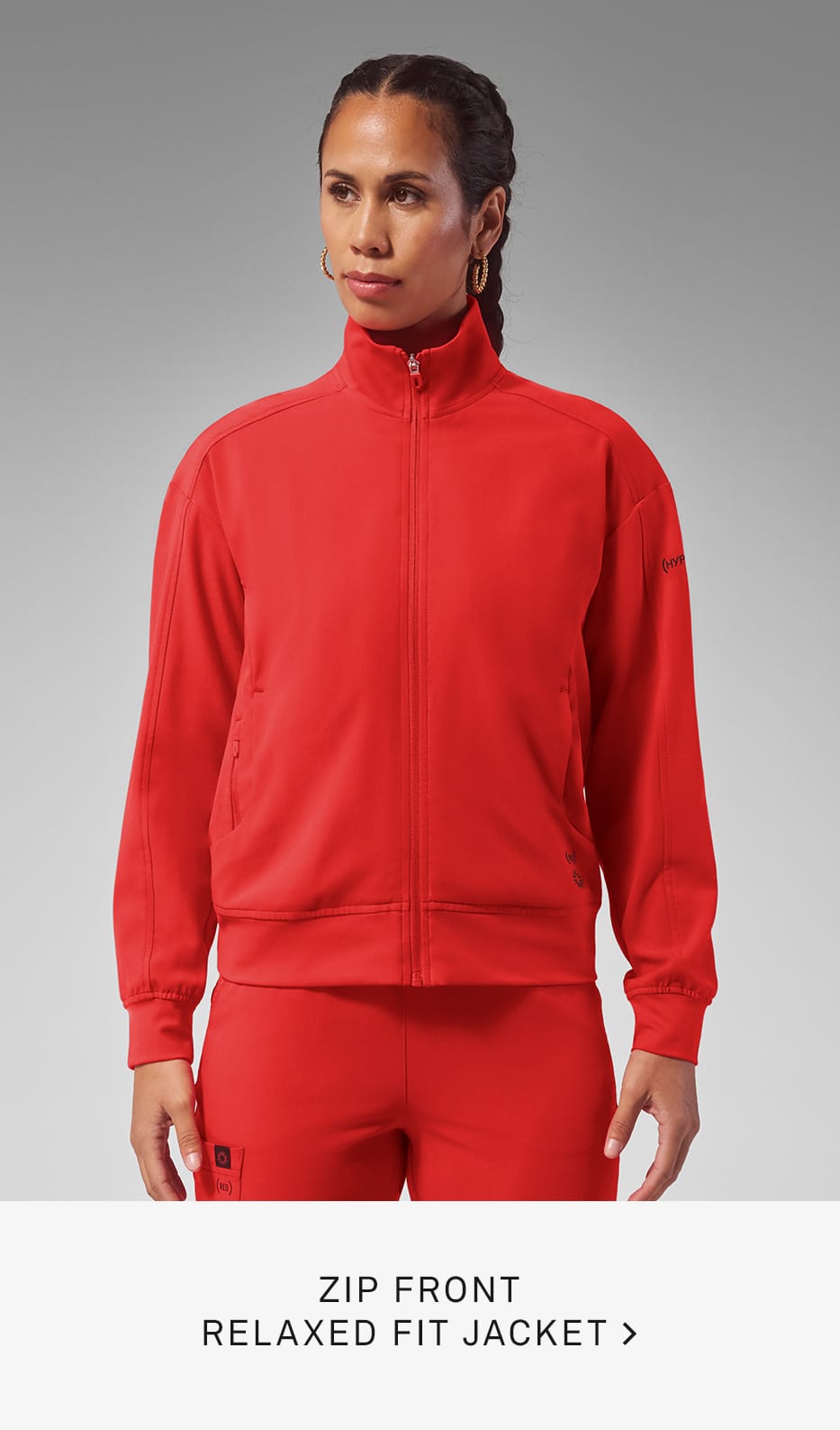 Zip Front Relaxed Fit Jacket