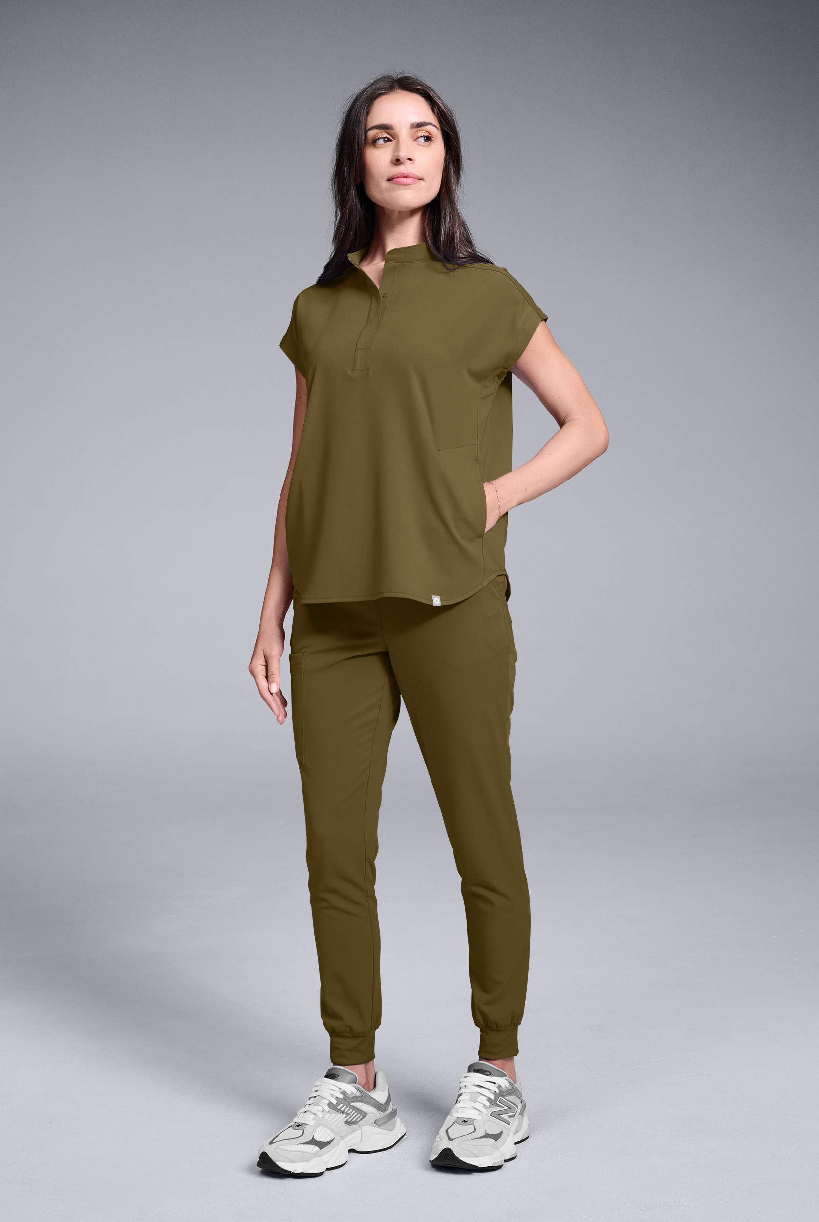 Hypothesis Women's Meta Oversized Dolman Sleeve Scrub Top