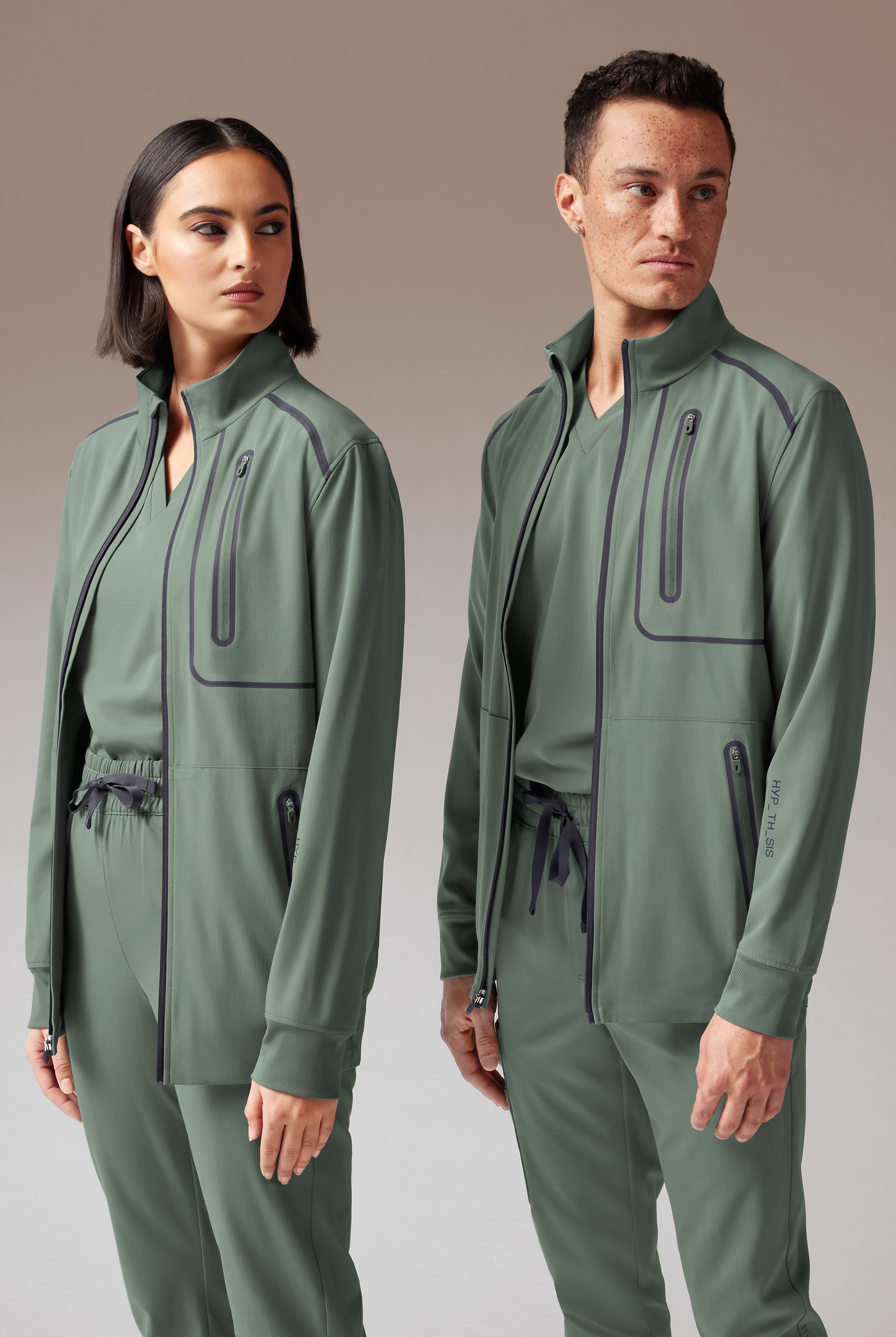 Hypothesis F-Zip Unisex Zip Front Scrub Jacket