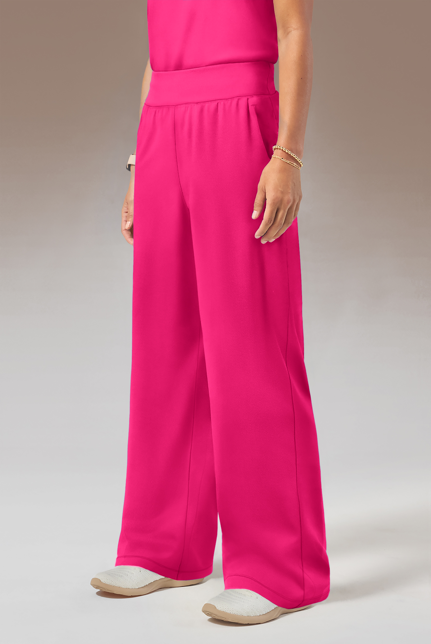 Hypothesis Y-Band Women's 6-Pocket Yoga-Style Knit Waist Wide Leg Scrub Pant