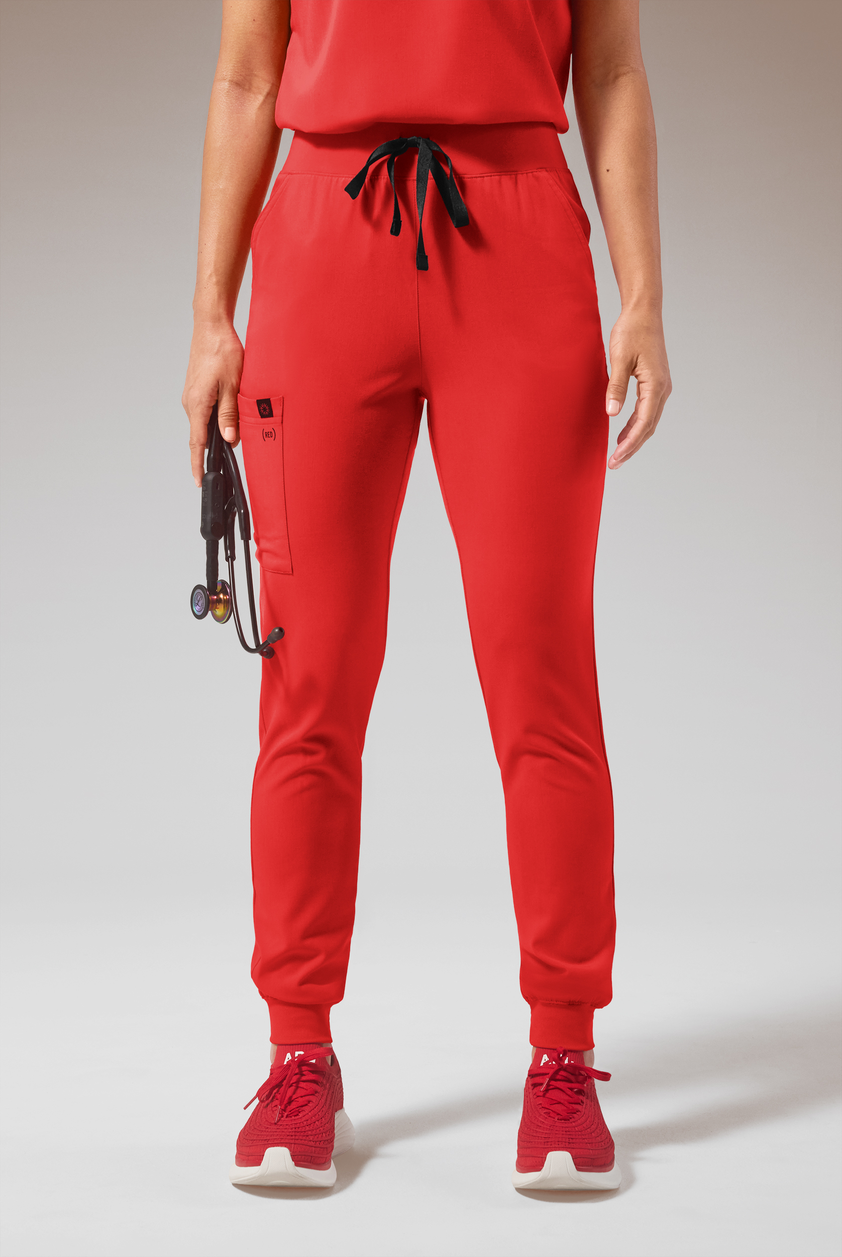 Hypothesis (RED) Base Women's 6-Pocket STRETCH Jogger Scrub Pant