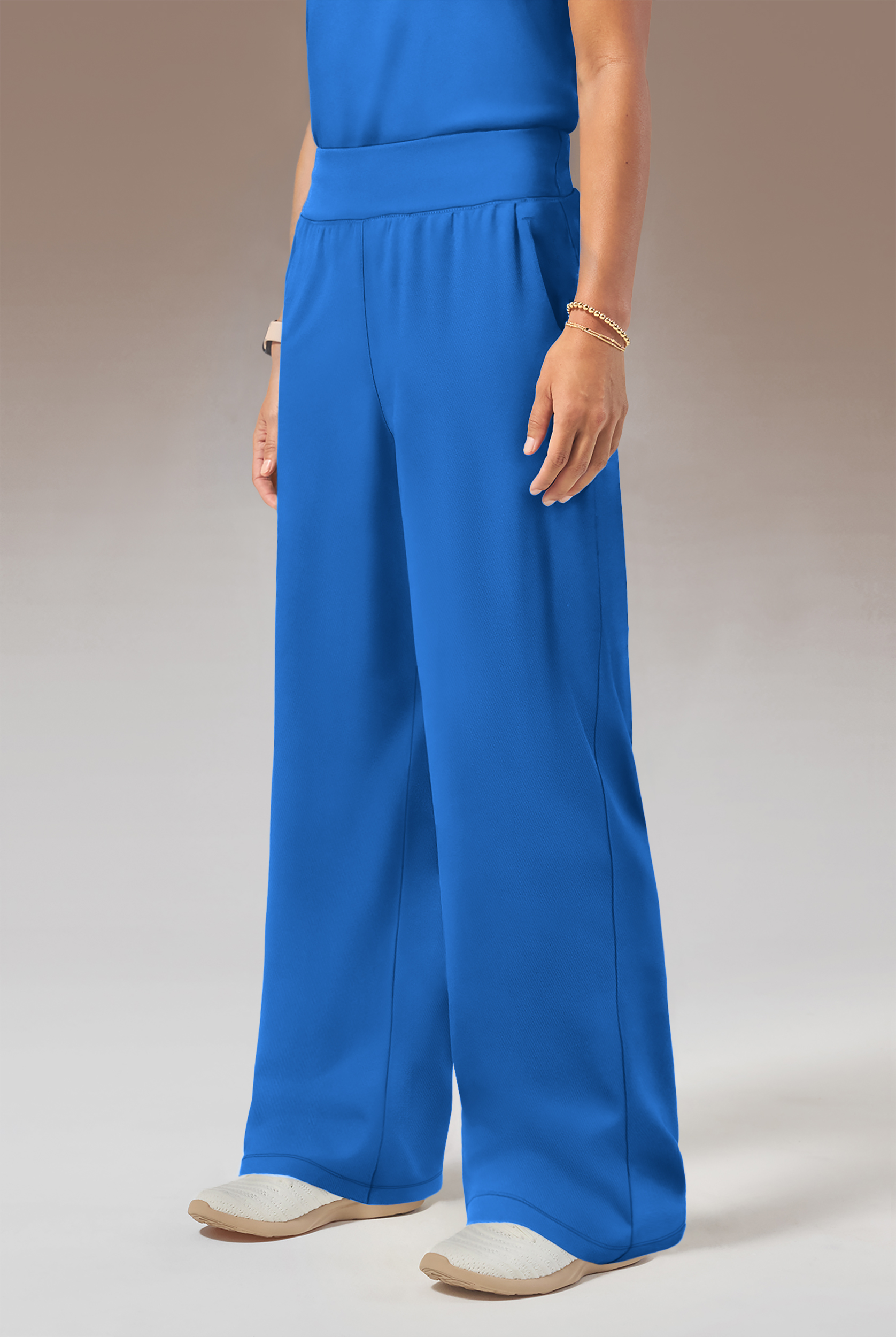 Hypothesis Y-Band Women's 6-Pocket Yoga-Style Knit Waist Wide Leg Scrub Pant