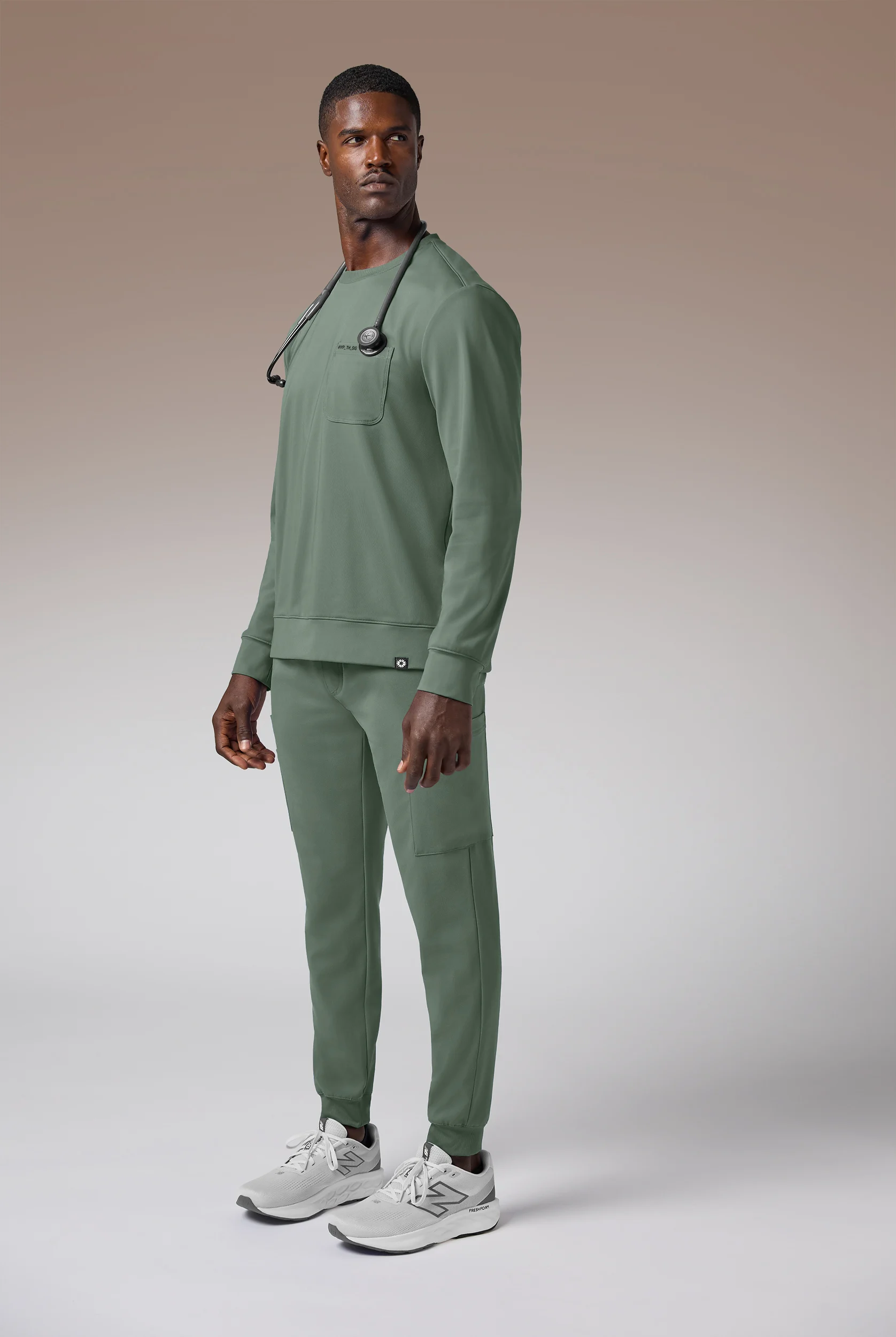 Hypothesis Omni Base Men's Knit Crew Neck Scrub Pullover