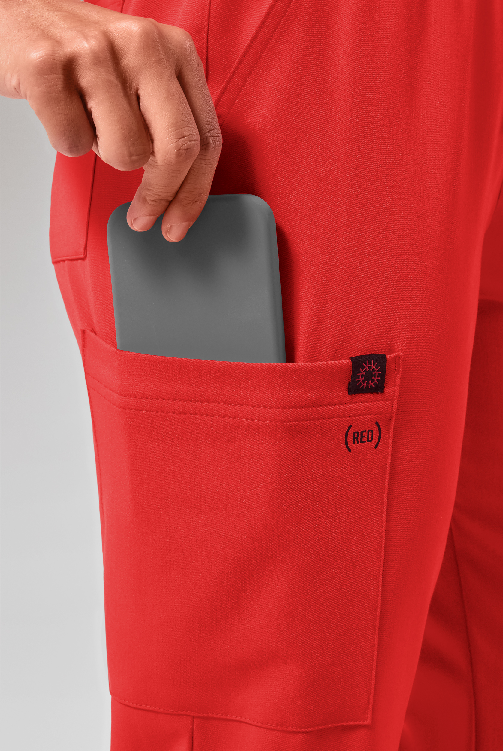 Hypothesis (RED) Base Women's 7-Pocket STRETCH Straight Leg Cargo Scrub Pant