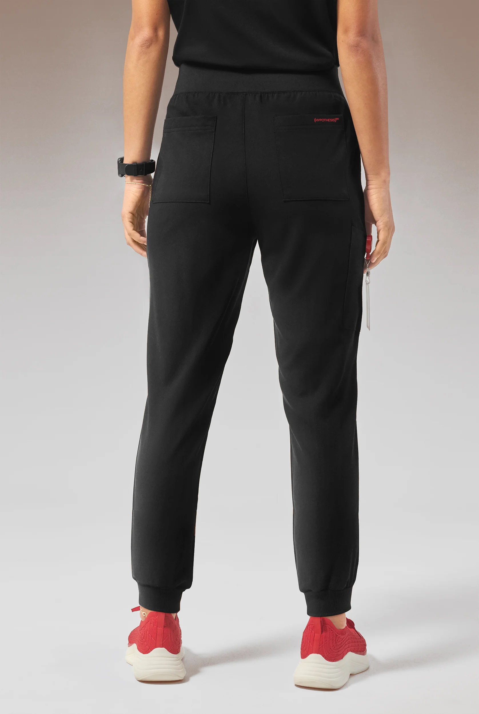Hypothesis (RED) Base Women's 6-Pocket STRETCH Jogger Scrub Pant - Petite