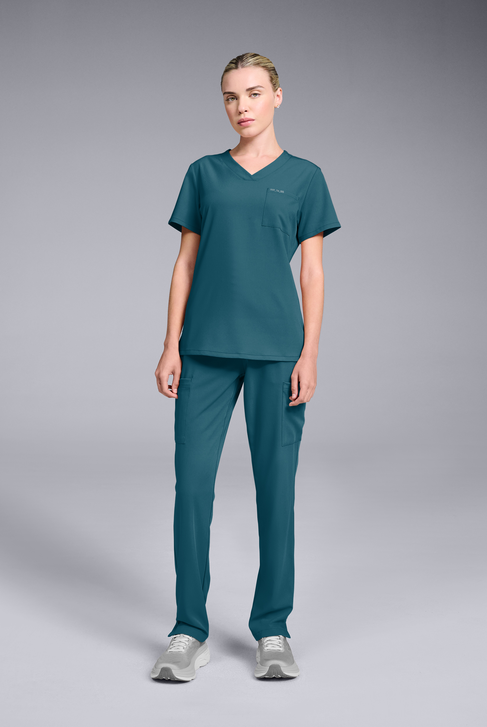 Hypothesis Women's Base 7-Pocket Straight Leg Cargo Scrub Pant - Petite