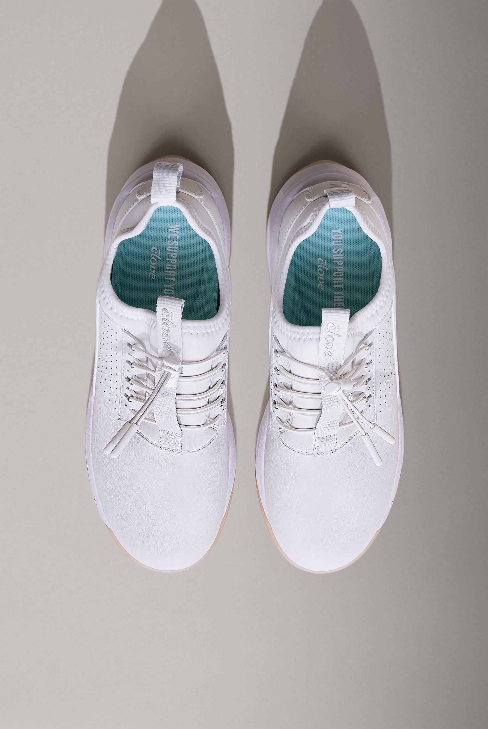 Clove Classic Brilliant White Women's Bungee Athletic Shoe