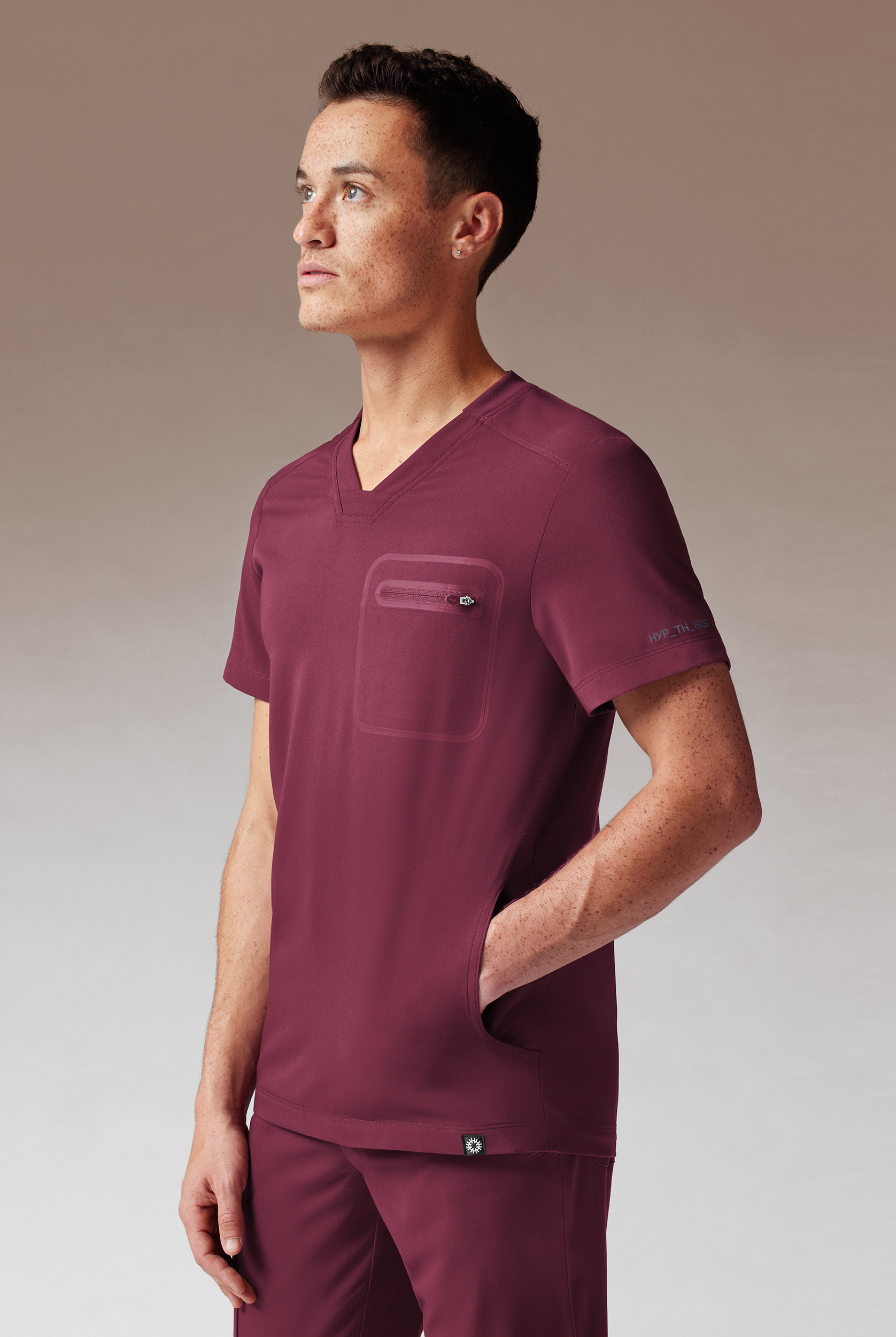 Hypothesis System 3 Men's 3-Pocket V-Neck Scrub Top